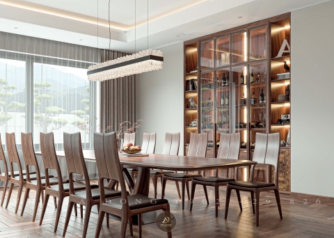 Bàn ăn gỗ óc chó BA - 25